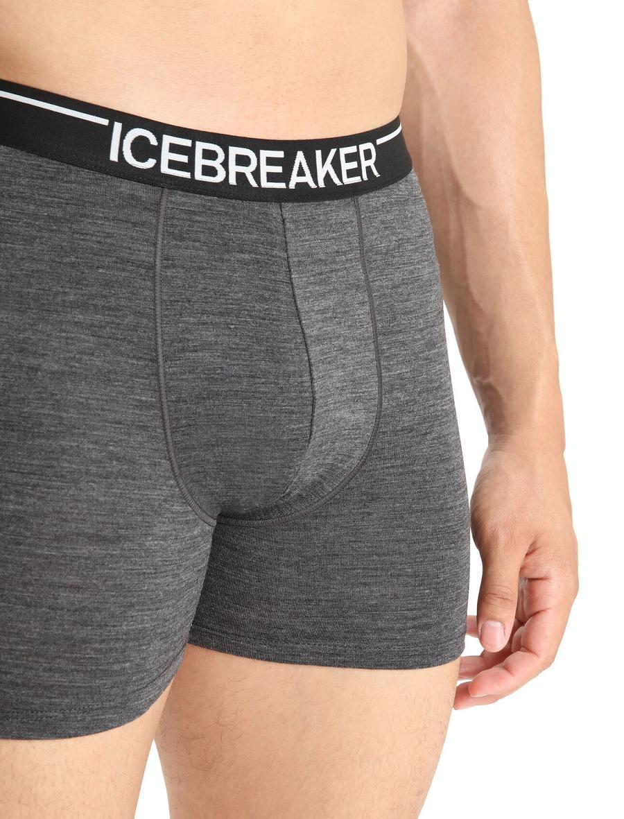 Icebreaker Merino Anatomica Boxers Miesten Alusvaatteet Mustat Harmaat | FI 1316MQZA